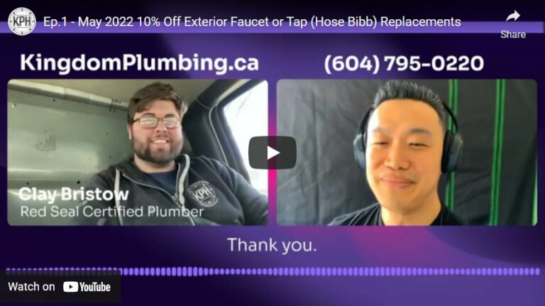 Ep. 1 – May Special 10% Off Exterior Faucet or Tap (Hose Bibb) Replacements